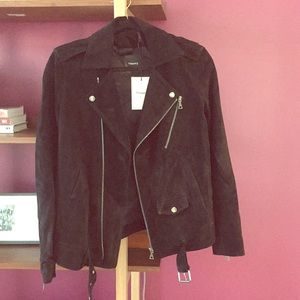 Theory suede moto jacket